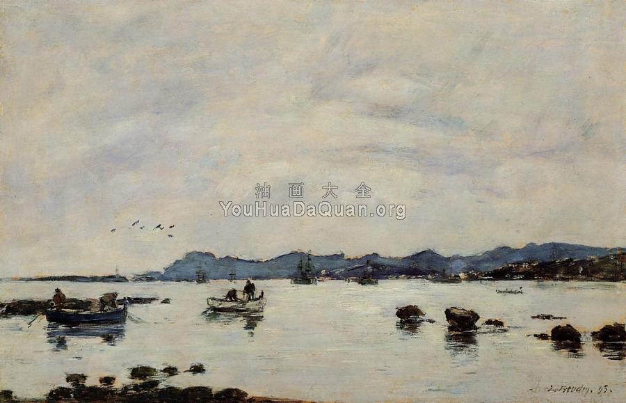 Golfe-Juan, the Bay and the Mountains of Esterel - 尤金·布丹